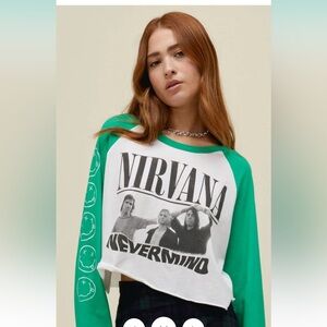 Nirvana Nevermind Crop Long Sleeve Daydreamer Size S
